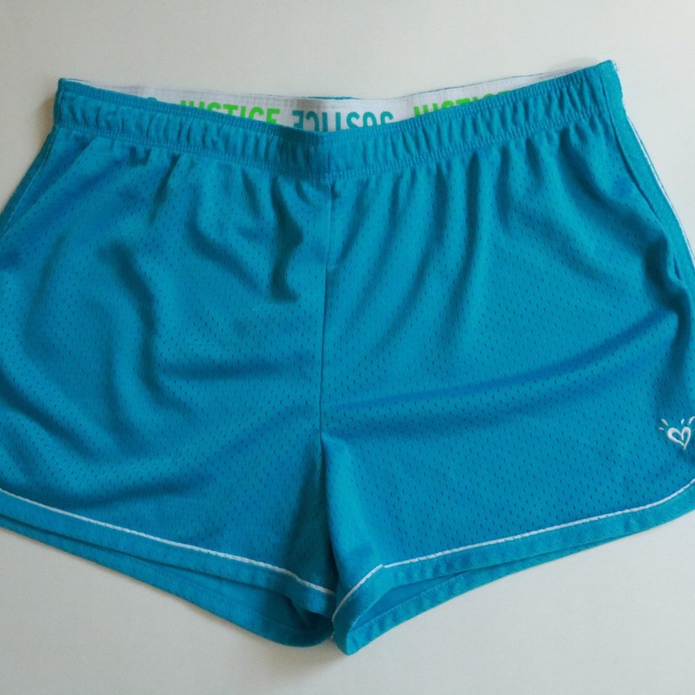 Justice Blue Mesh Shorts